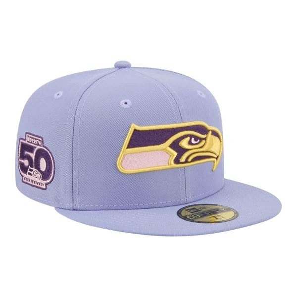 ニューエラ メンズ アクセサリー 帽子 Mens New Era Light Purple Seattle Seahawks Lavender Bloom 59FIFTY Fitted Hat Lig