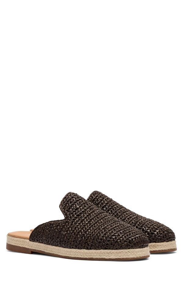 マークノーラン メンズ シューズ スリッポン・ローファー MARC NOLAN Bahia Woven Raffia Mule Brown Raffia ブラウン