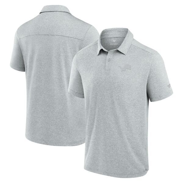 ファナティクス シグネチャー メンズ トップス シャツ Mens Fanaticsignature Gray Detroit Lions Front Office Tech Polo Shirt Gr