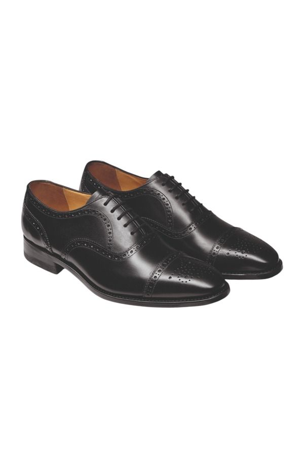チャールズティリット メンズ シューズ オックスフォード ブローグ レザー Charles Tyrwhitt Leather Oxford Brogue Shoes Black ブラック
