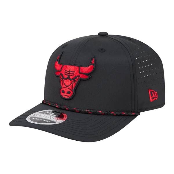 ニューエラ メンズ アクセサリー 帽子 Mens New Era Black Chicago Bullsport Rope Vented StretchSnap 9SEVENTY Hat Black