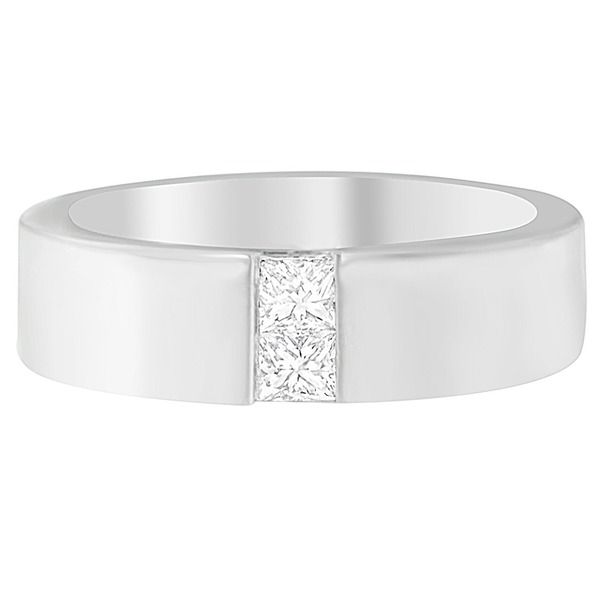 ハウスオブブリリアンス メンズ アクセサリー 指輪 Haus of Brilliance Mens 14K White Gold 14 Cttw Diamond Channel Band Ring W