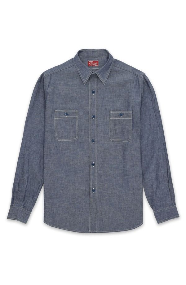 フォルテラ メンズ トップス シャツ Fortela Otero Chambray Shirt Blue ブルー