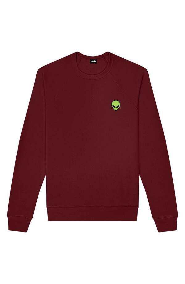 ダリックス メンズ アウター パーカー・スウェット シャツ フリース Dalix Alien Fleece Sweatshirt Maroon マルーン