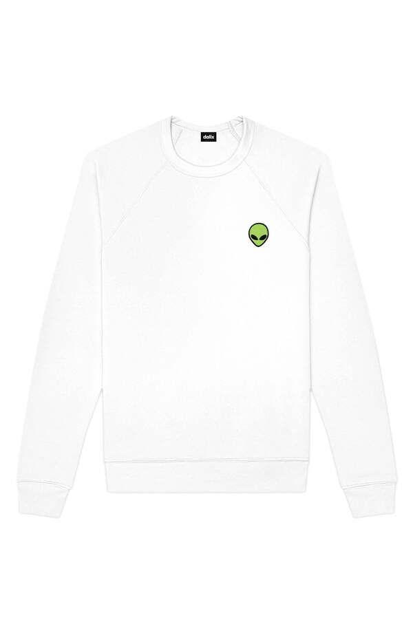 ダリックス メンズ アウター パーカー・スウェット シャツ フリース Dalix Alien Fleece Sweatshirt White ホワイト