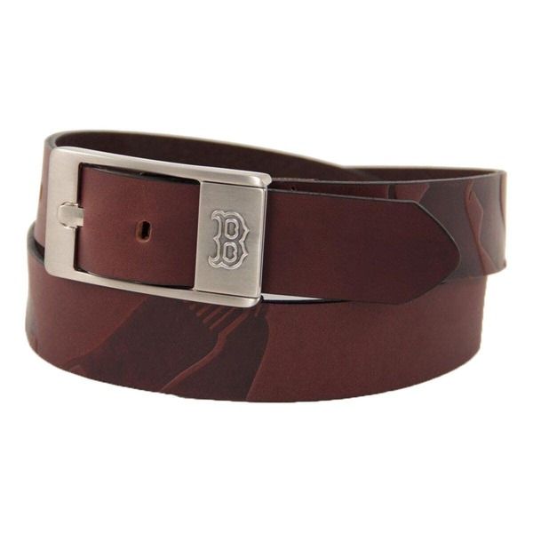 イーグルスウィングス メンズ アクセサリー ベルト レザー EAGLES WINGS Mens Brown Boston Red Sox Brandish Leather Belt Brown ブラウ
