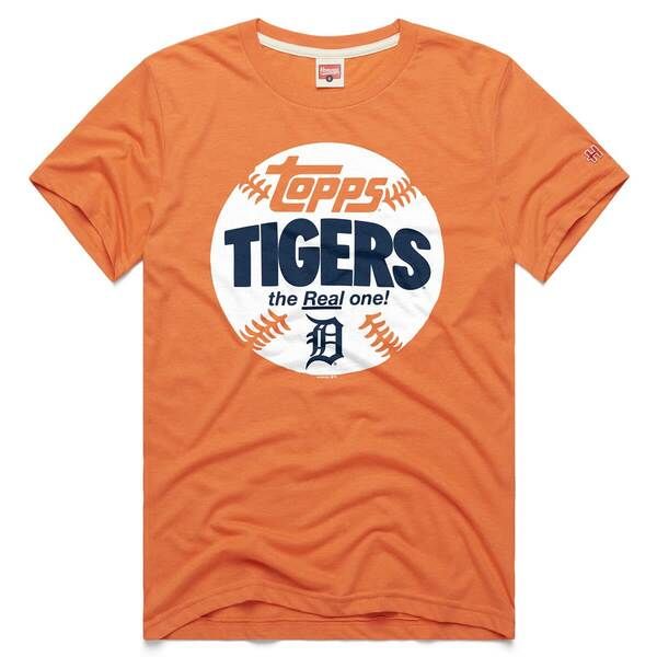 オマージュ メンズ トップス Tシャツ Mens Homage Orange Detroitigers MLB x Topps Baseball The Real One TriBlend TShir