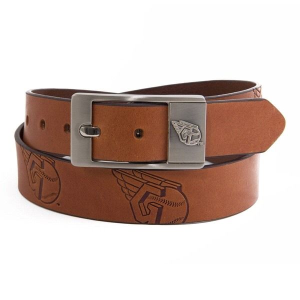 イーグルスウィングス メンズ アクセサリー ベルト レザー EAGLES WINGS Cleveland Guardians Brandish Leather Belt Brown ブラウン