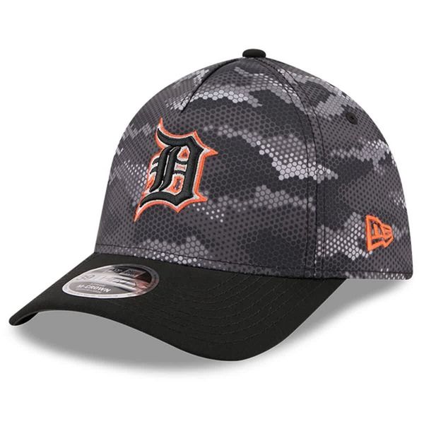 ニューエラ メンズ アクセサリー 帽子 Mens New Era Black Detroitigers Camo 39THIRTY AFrame Flex Hat Black ブラック
