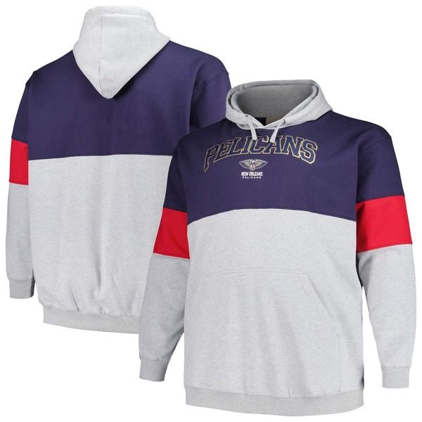 ファナティクス メンズ アウター パーカー・スウェットール Mens Fanatics Branded NavyRed New Orleans Pelicans Big Tall Pullover H