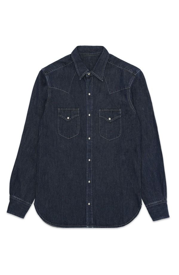 フォルテラ メンズ トップス シャツ デニム Fortela Texj Texan Bleach Wash Denim Shirt Stone Wash ストーン