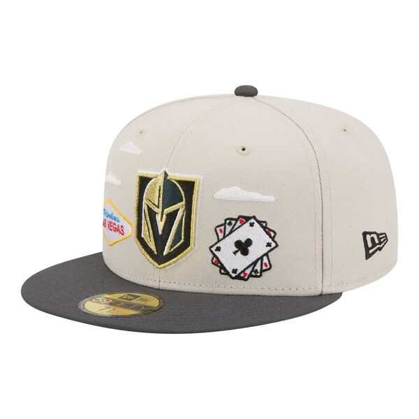 ニューエラ メンズ アクセサリー 帽子 Mens New Era TanBlack Vegas Golden Knights Localized City Icon 59FIFTY Fitted Ha