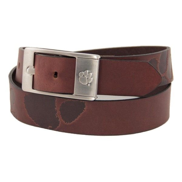 イーグルスウィングス メンズ アクセサリー ベルト レザー EAGLES WINGS Clemson Tigers Brandish Leather Belt Brown ブラウン