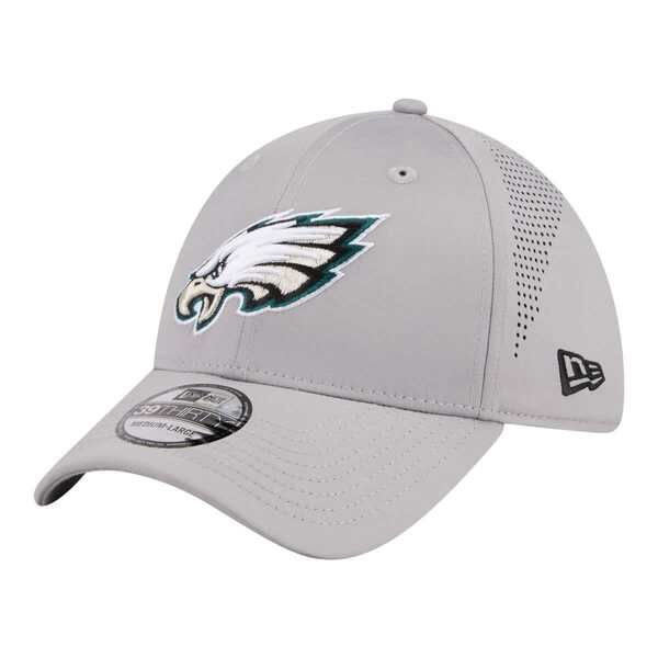 ニューエラ メンズ アクセサリー 帽子 Mens New Era Gray Philadelphia Eagles Perforated 39THIRTY Flex Hat Gray グレー