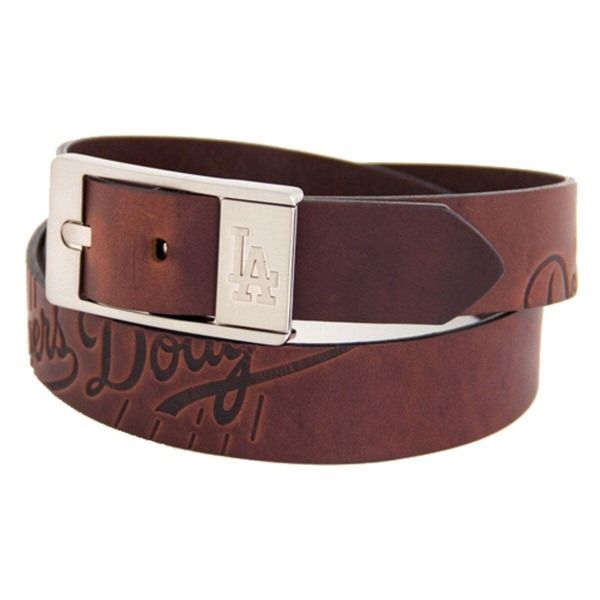 イーグルスウィングス メンズ アクセサリー ベルト レザー EAGLES WINGS Mens Brown Los Angeles Dodgers Brandish Leather Belt Brow