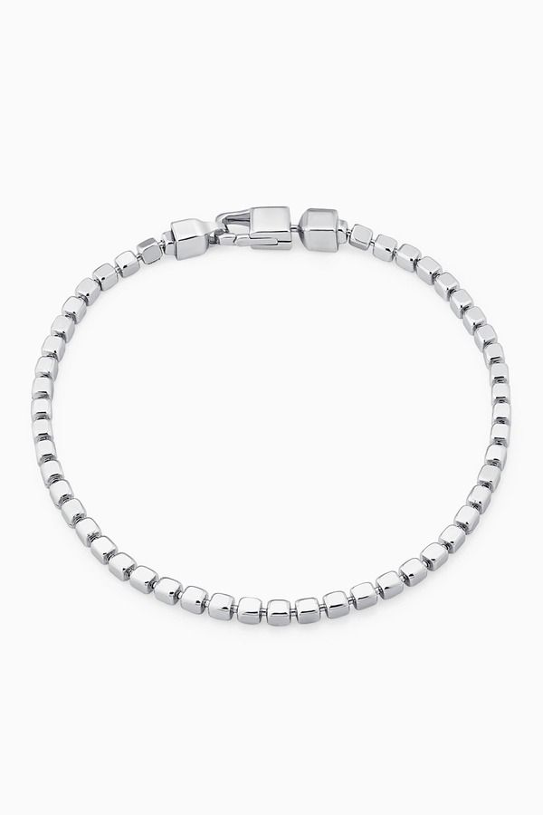 オラディナ メンズ アクセサリー ブレスレット・バングル・アンクレット Oradina Sterling Silver Modern Cube Link Bracelet Sterling Silve