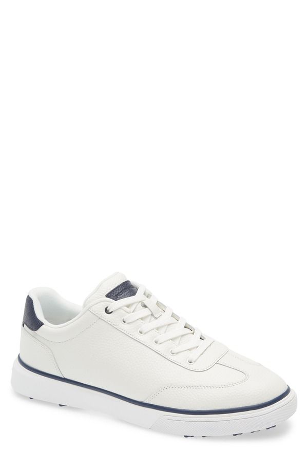 ピーター・ミラー メンズ シューズ スニーカー レザー Peter Millar Drift Hybrid Wateresistant Leather Golf Shoe White ホワイト