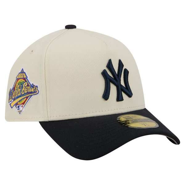 ニューエラ メンズ アクセサリー 帽子 Mens New Era Cream New York Yankees Chrome AFrame 59FORTY Fitted Hat Cream クリーム