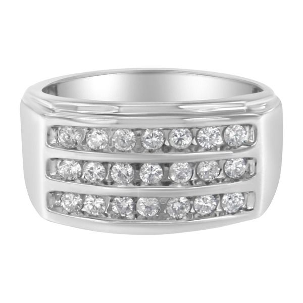 ハウスオブブリリアンス メンズ アクセサリー 指輪 Haus of Brilliance 14K White Gold Mens Diamond Channel Set Band Ring White