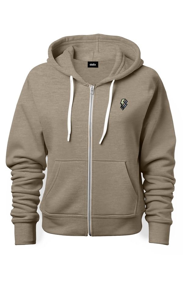 ダリックス メンズ アウター パーカー・スウェット Dalix Lightning Bolt Zip Hoodie Heather Stone ヘザー