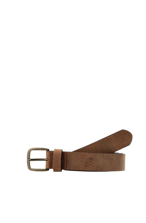 スカルパーズ メンズ アクセサリー ベルト レザー Scalpers Gold Buckleather Belt Camel キャメル