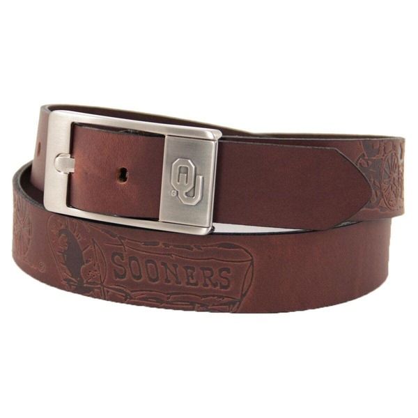 イーグルスウィングス メンズ アクセサリー ベルト レザー EAGLES WINGS Oklahoma Sooners Brandish Leather Belt Brown ブラウン