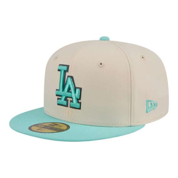 ニューエラ メンズ アクセサリー 帽子 Mens New Era Light BeigeTurquoise Los Angeles Dodgers TwoTone Color Pack 59FIFTY
