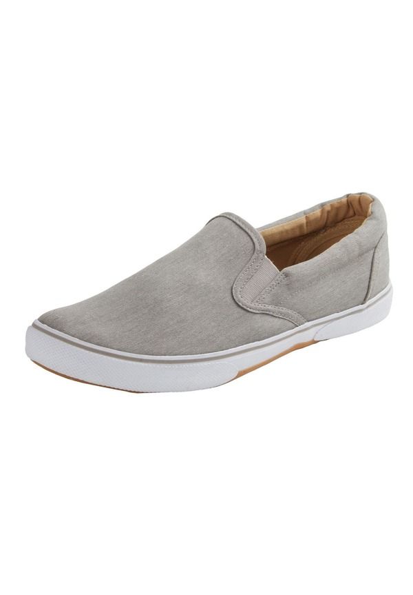 キングサイズ メンズ シューズ スリッポン・ローファー KingSize CanvaslipOn Shoes Grey グレー