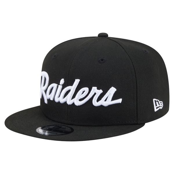 ニューエラ メンズ アクセサリー 帽子 Mens New Era Black Las Vegas Raiders Core Team Script 9FIFTY Snapback Hat Black