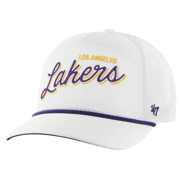 フォーティーセブン メンズ アクセサリー 帽子 Mens 47 White Los Angeles Lakers Fairway Hitch brrr Adjustable Hat White ホワイ
