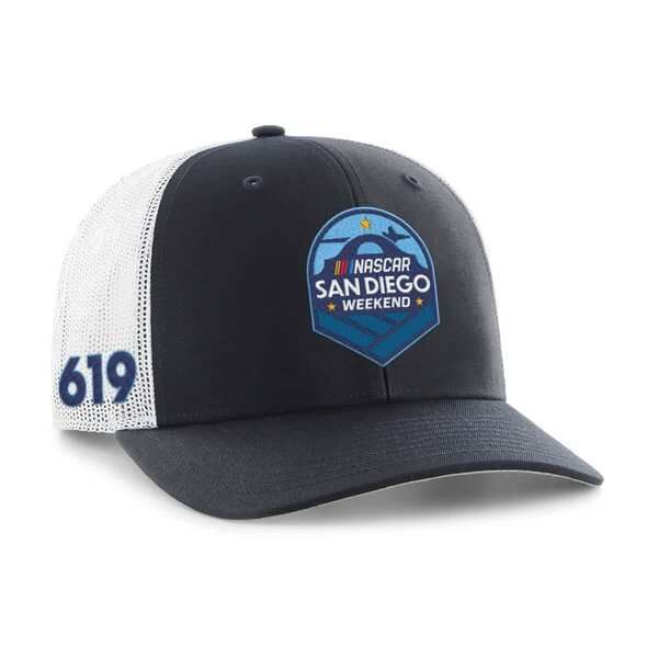 フォーティーセブン メンズ アクセサリー 帽子 Mens 47 NavyWhite NASCAR San Diego Weekend Trucker Adjustable Hat Navy ネイビー