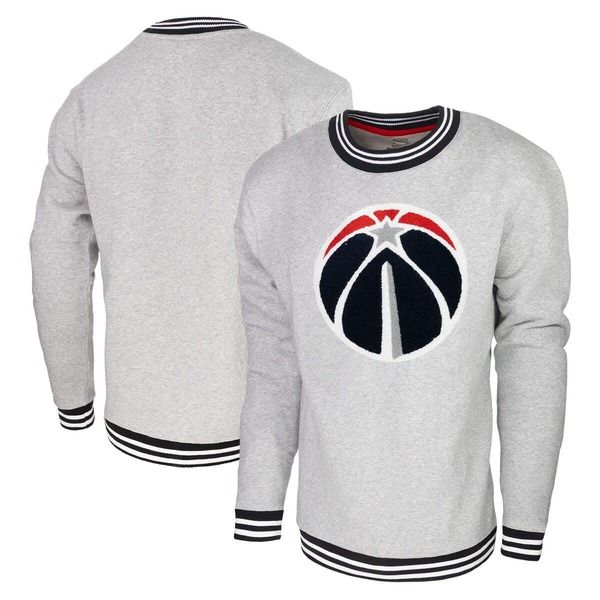 スタジアムエッセンシャルズ レディース アウター パーカー・スウェット シャツ Menstadium Essentials Heather Gray Washington Wizards Club L