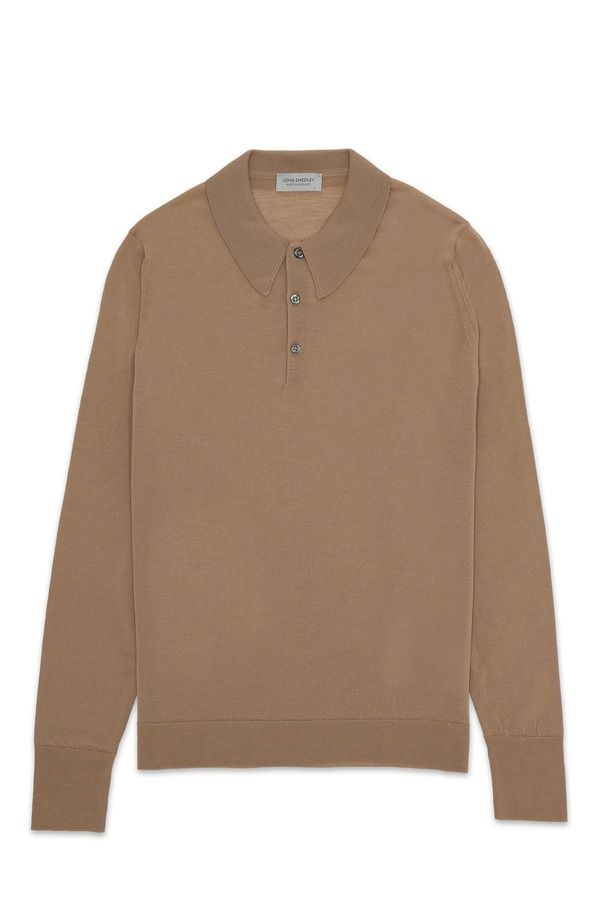 フォルテラ メンズ トップス ポロシャツ Fortela Dorset Long Sleeve Polo Shirt Camel キャメル