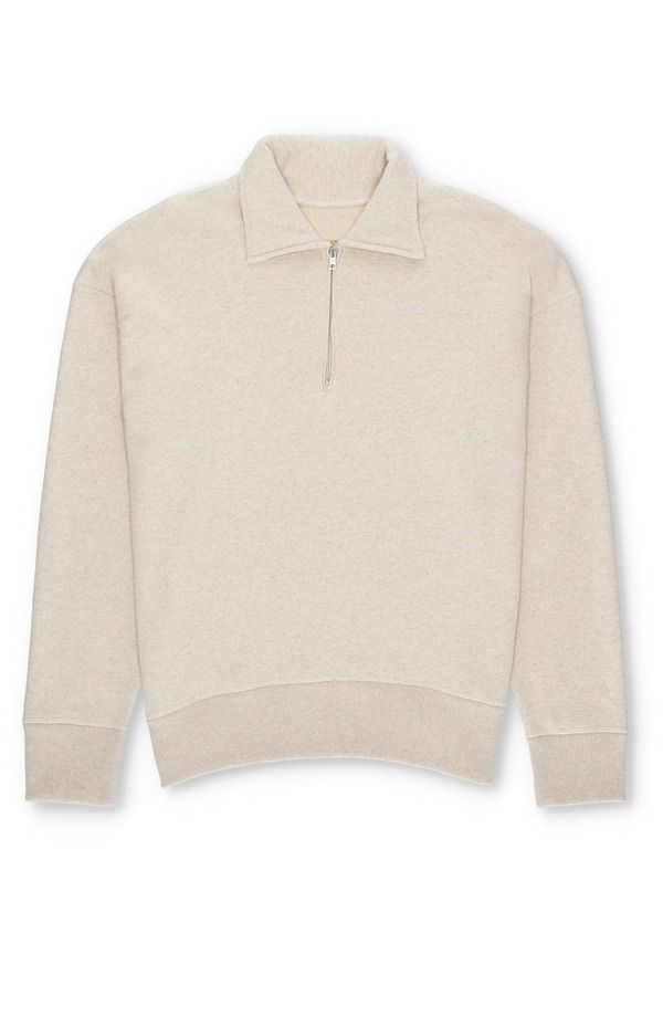 フォルテラ メンズ アウター パーカー・スウェット シャツ コットン Fortela Idaho Cotton 34 Zip Sweatshirt Off White オフホワイト