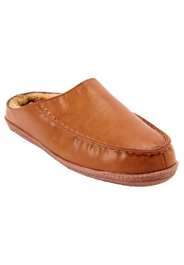 キングサイズ メンズ シューズ サンダル KingSize FurLined Clog Slippers Chestnut
