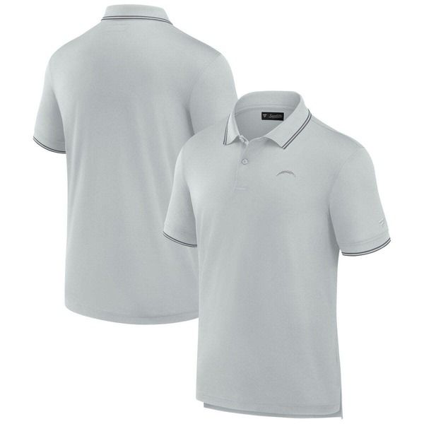 ファナティクス シグネチャー メンズ トップス シャツ Mens Fanaticsignature Gray Los Angeles Chargers Pique Polo Shirt Gray グレ