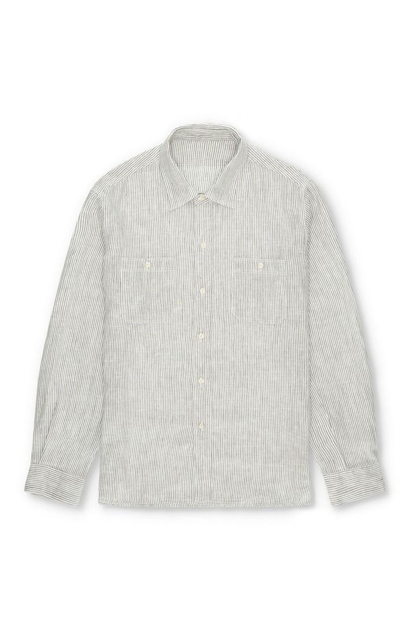 フォルテラ メンズ トップス シャツ リブ コットン Fortela Work Cotton Ribbed Shirt Green グリーン