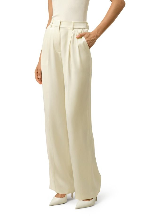 リリーシルク レディース ボトムス カジュアルパンツ ストレート Lilysilk Womens HeavyWeight Silk Charmeuse Straight Leg Pants Lily