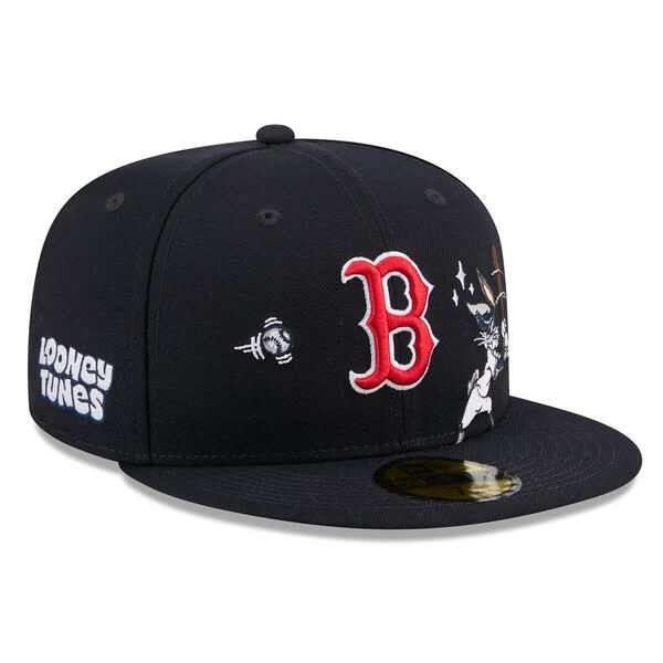 ニューエラ メンズ アクセサリー 帽子 Mens New Era Navy Boston Red Sox Looney Tunes Bugs Bunny 59FIFTY Fitted Hat Navy
