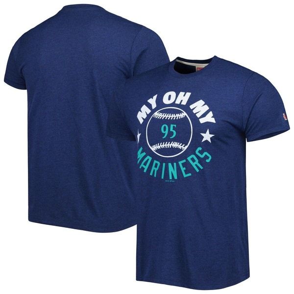 オマージュ メンズ トップス Tシャツ Mens Homage Navy Seattle Mariners Hyper Local TriBlend TShirt Navy ネイビー