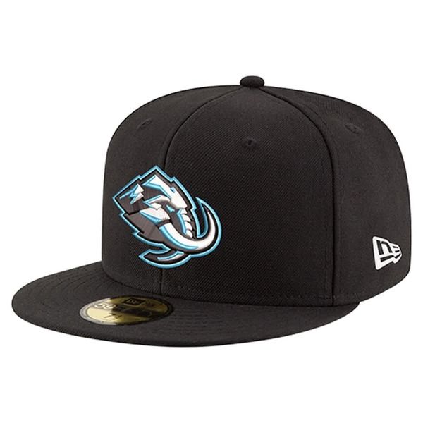 ニューエラ メンズ アクセサリー 帽子 Mens New Era Black Utah Mammoth Core 59FIFTY Fitted Hat Black ブラック