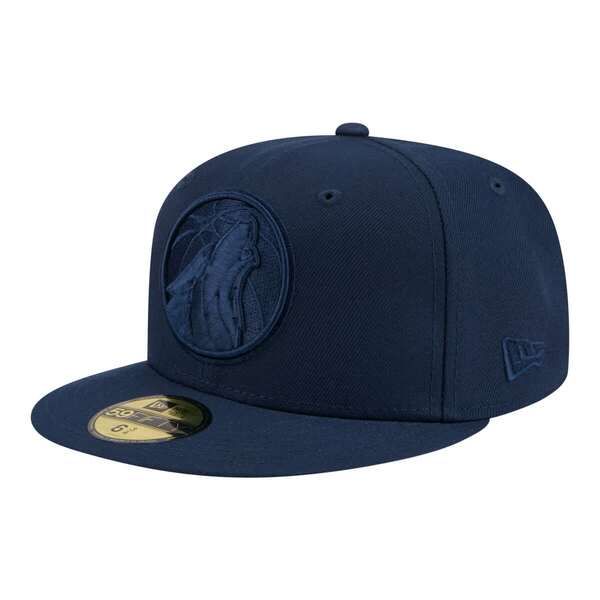 ニューエラ メンズ アクセサリー 帽子 Mens New Era Navy Minnesota Timberwolves Tonal Color Pack 59FIFTY Fitted Hat Nav