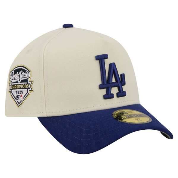 ニューエラ メンズ アクセサリー 帽子 Mens New Era Cream Los Angeles Dodgers Chrome AFrame 59FORTY Fitted Hat Cream クリ