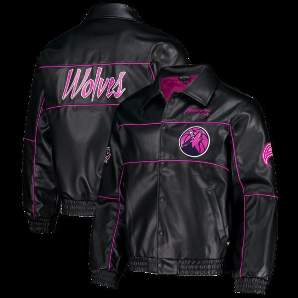 ザワイルドコレクティブ レディース アウター ジャケット・ブルゾン レザー フェイクレザー Unisex The Wild Collective Black Minnesota Timberwolve