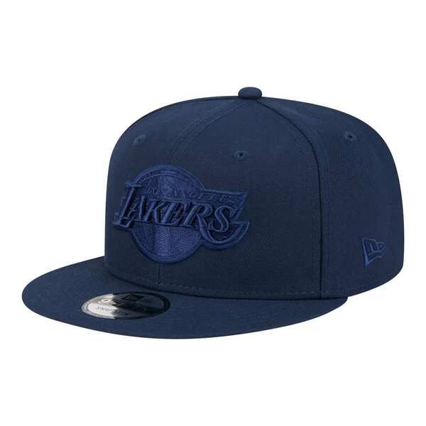 ニューエラ メンズ アクセサリー 帽子 Mens New Era Navy Los Angeles Lakers Tonal Color Pack 9FIFTY Snapback Hat Navy ネ