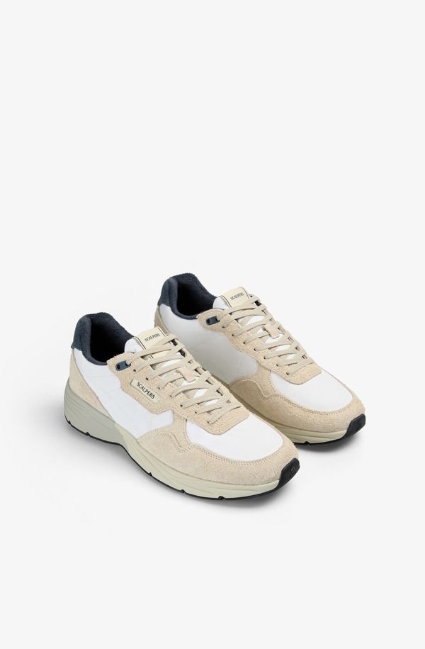 スカルパーズ メンズ シューズ スニーカー スエード コントラスト Scalpers Contrasting Suede Sneaker White ホワイト