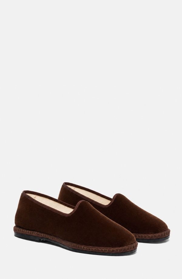 スカロッソ メンズ シューズ スリッポン・ローファー SCAROSSO Williamiv Slippers Brown Velvet ブラウン