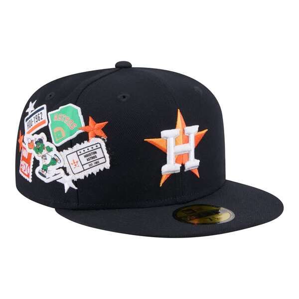 ニューエラ メンズ アクセサリー 帽子 Mens New Era Navy Houston Astros City Patch 59FIFTY Fitted Hat Navy ネイビー