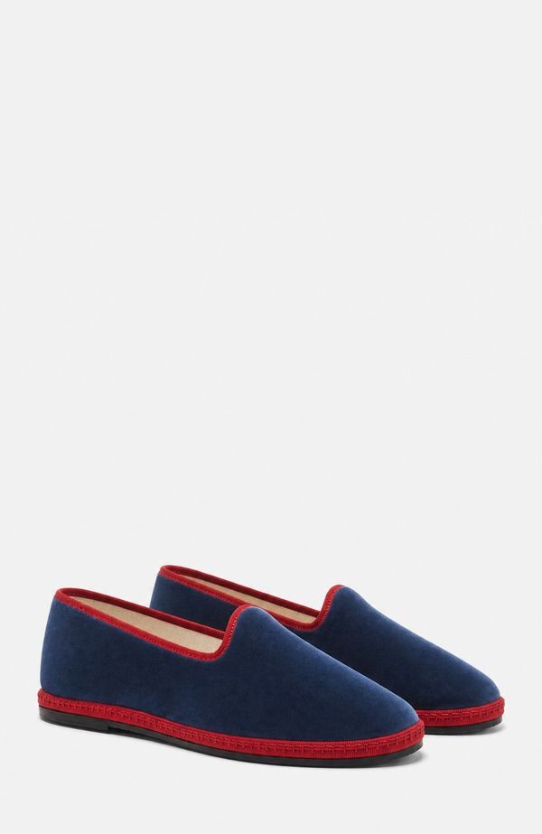 スカロッソ メンズ シューズ スリッポン・ローファー SCAROSSO Williamiv Slippers Blue Velvet ブルー