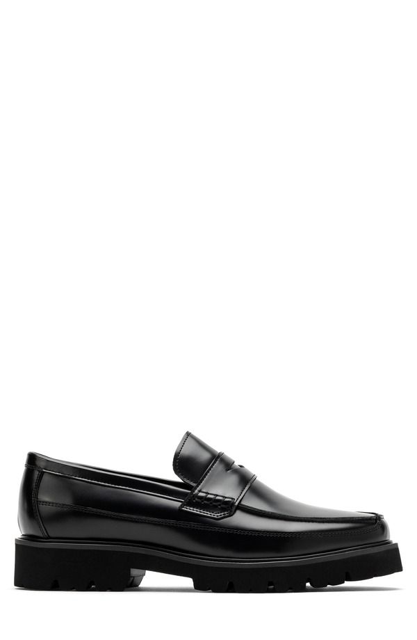 マークノーラン メンズ シューズ ローファー MARC NOLAN Adler Lug Sole Loafer Black ブラック